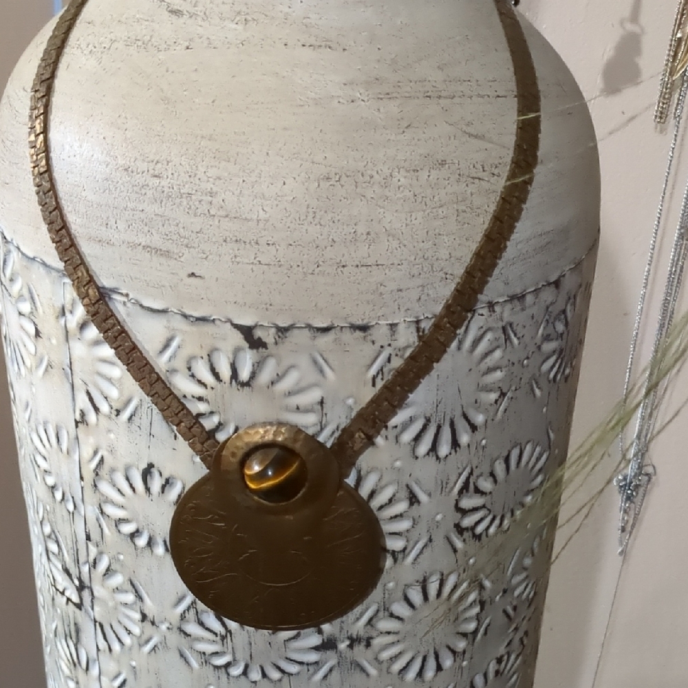 Kalevala Kour Elegant Brass Viking Protection Pendant Necklace